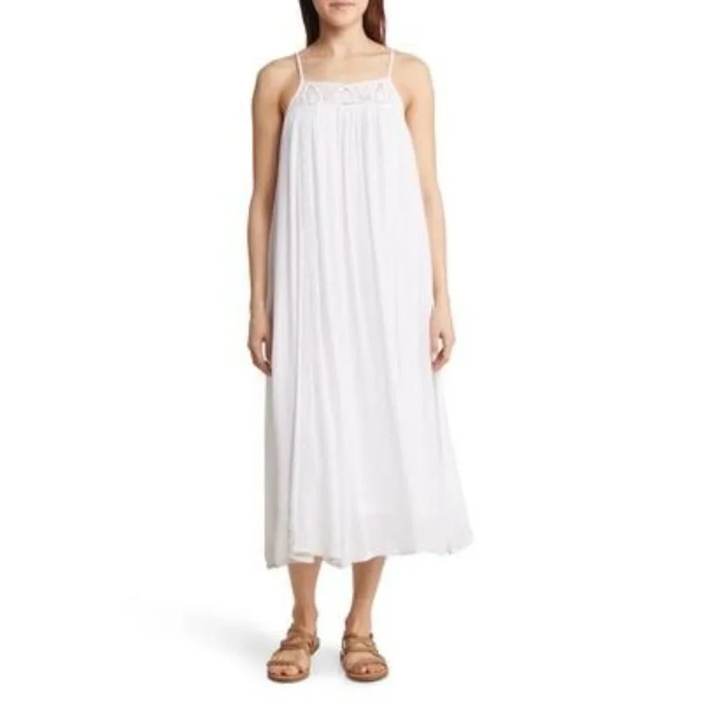 NWT Rip Curl Alira Crochet-Trim Maxi Dress - White, Size X Small - Picture 3 of 7